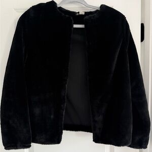 H&M Black Faux Fur Jacket